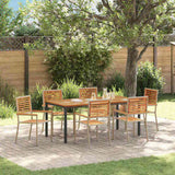 Garden Dining Set 7 pcs Beige Poly Rattan 3365504