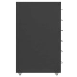 Mobile File Cabinet Anthracite 28x41x69 cm Metal 335919