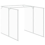 Dog House with Run Light Grey 165x1067x181 cm Galvanised Steel 3189107
