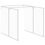 Dog House with Run Light Grey 165x863x181 cm Galvanised Steel 3189106