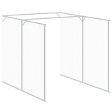 Dog House with Run Light Grey 165x1067x181 cm Galvanised Steel 3189107