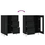 Sideboard Black 69.5x34x90 cm Engineered Wood 828037
