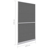 Hinged Insect Screen Manual White and Black 120 x 240 cm 42047049