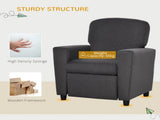 2 in 1 design Kids Sofa Armchair with Footrest for Children Playroom Bedroom Living Room, 55 x 50 x T3398P347643