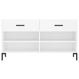 Shoe Bench White 102x35x55 cm Engineered Wood 829740