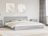 Storage Bed Grey Sonoma 200 x 200 cm Engineered Wood 3408429