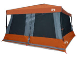 Camping Tent Set 2 pcs Grey and Orange Taffeta and Fabric 3337180