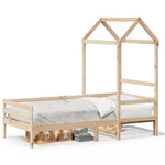 Day Bed with Roof without Mattress 90x200 cm Solid Wood 3282190