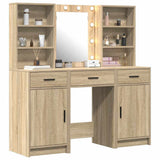 Dressing Table Set with Drawer 3 pcs Sonoma Oak Engineered Wood 3334292