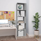 Book Cabinet Grey Sonoma 45x24x160 cm Engineered Wood 826376