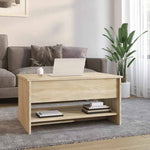 Coffee Table Sonoma Oak 80x50x40 cm Engineered Wood 809659