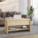 Coffee Table Sonoma Oak 80x50x40 cm Engineered Wood 809659