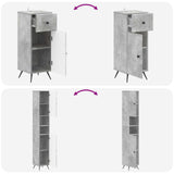 3 Piece Bathroom Cabinet Set BREDA Engineered Wood 3417885