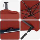 Umbrella Terracotta 294 x 200 x 270 cm Polyester and Aluminium 42003398