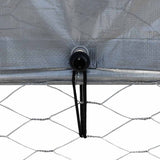 Chicken Cage with Roof and Door Silver Galvanised Steel 3294910