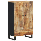 Highboard with Drawer 60x33x100 cm Solid Wood Mango&Iron 352933