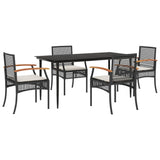 Garden Dining Set Black, Cream White 3213599