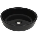 Basin Ceramic Round Black 42x12 cm 142736