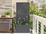 Garden Privacy Screen Floral Anthracite 50 x 32 x 150 cm 876436