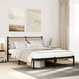 Metal Bed Frame without Mattress Sonoma Oak 160x200 cm 4017105