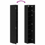 Slim Storage Cabinet Black oak 30 x 42.5 x 225 cm 3365629