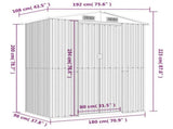 Garden Shed Light Brown 192x108x223 cm Galvanised Steel 319275
