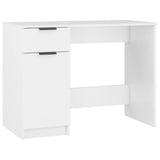 Desk White 100x50x75 cm Engineered Wood 811493