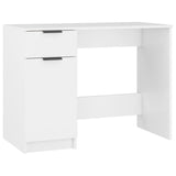 ZNTS Desk White 100x50x75 cm Engineered Wood 811493