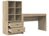Desk with Drawer with Shelf with Storage 2 pcs Sonoma Oak 3337323