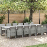Garden Dining Set 13 pcs Light Grey Polt rattan 3378791