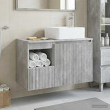 Bathroom Furniture Set 2 pcs Concrete Grey Engineered Wood 3404047