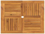 3 Piece Folding Garden Bistro Set 3 pcs Natural Solid Teak Wood 3434108