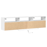 TV Wall Cabinet with LED White 180x31x45 cm 3307940