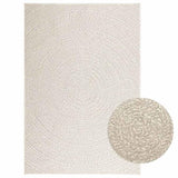 Rug ZIZUR Cream 120x170 cm Jute Look Indoor and Outdoor 4010377