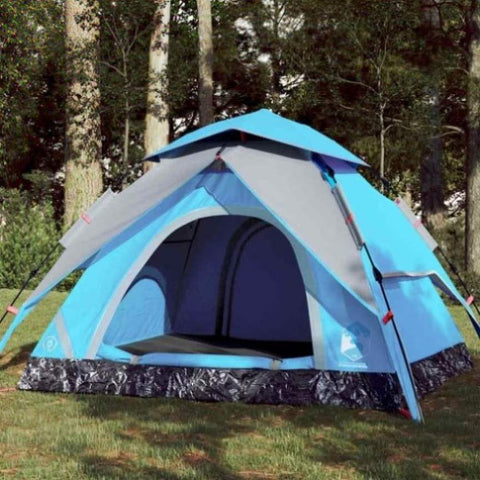 Camping Tent Dome 3-Person Blue Quick Release 4004178