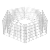 Gabion Raised Bed Silver Galvanised Steel 160x140x50 cm 142534