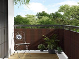 Balcony Screen Brown and Black 500x100 cm Poly Rattan 156258