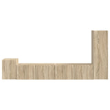 TV Cabinet Set Wall-mounted 3 pcs Sonoma Oak Engineered Wood 3409017