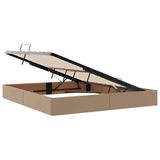 Storage Bed with Mattress Cappucino 160 x 200 cm Faux leather 3369956