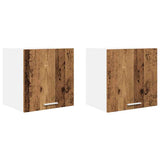 Hanging Cabinet 2 pcs Old Wood and White 40 x 31 x 40 cm 884143