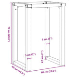 Dining Table Legs O-Frame 60x40x73 cm Steel 357882