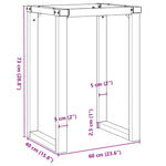 ZNTS Dining Table Legs O-Frame 60x40x73 cm Steel 357882