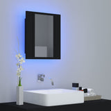 LED Bathroom Mirror Cabinet Black 40x12x45 cm Acrylic 804949