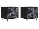 Bedside Cabinet DOKKUM 2 pcs Black Oak 36 x 33 x 51 cm 8007246