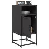 Bedside Cabinet Black 36x39x78 cm Steel 846566