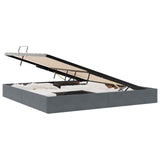 Storage Bed with Mattress Dark Grey 200 x 200 cm Velvet 3370119