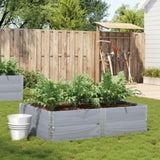 ZNTS Garden Planter Grey 150x100 cm Solid Wood Pine 3295417