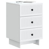Bedside Cabinet White 43 x 41 x 66.5 cm Engineered Wood 893865