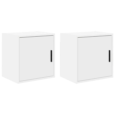 ZNTS Garage Wall Cabinets 2 pcs White Engineered Wood 860626