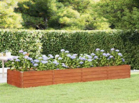 Garden Raised Bed Rusty 320x80x45 cm Corten Steel 151962